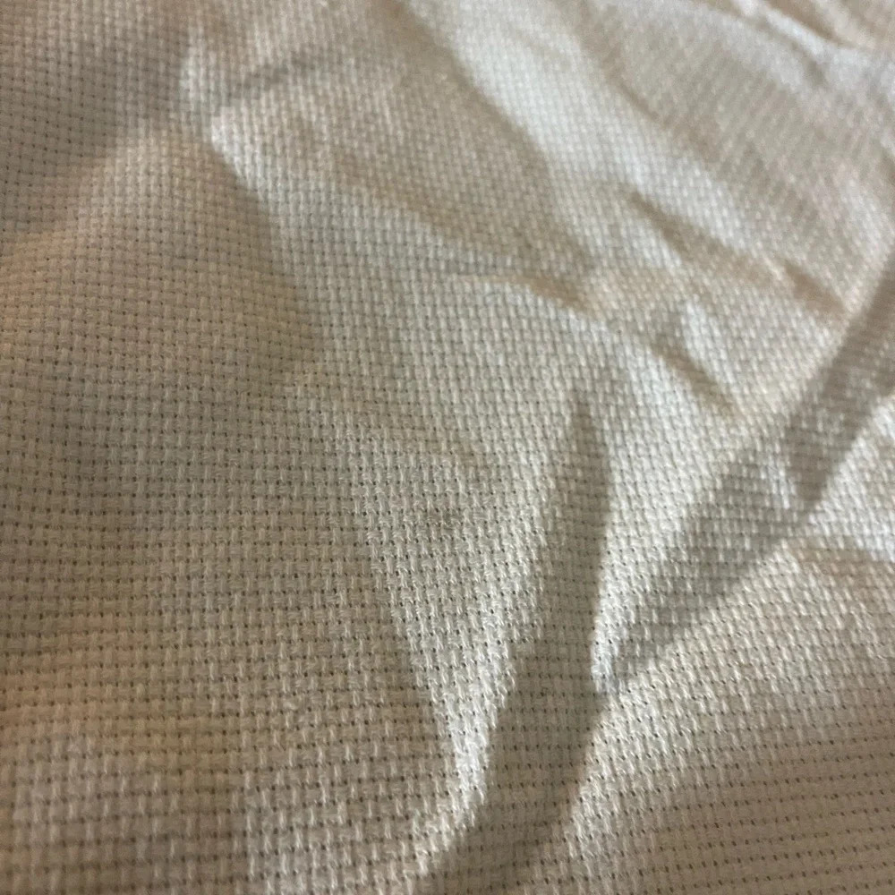 Vintage Precious Moments Handmade Cross stitched Baby Blanket w/ Eyelet Ruffle - Picture 9 of 14